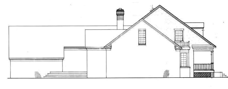 Left side elevation image of Royal Glen-3501 House Plan